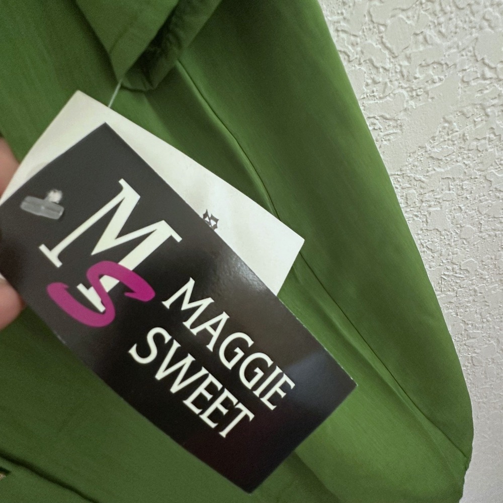 NOS Maggie‎ Sweet Shirt Womens 1X Short Sleeve Button Up Blouse Made in USA Work - Picture 3 of 10